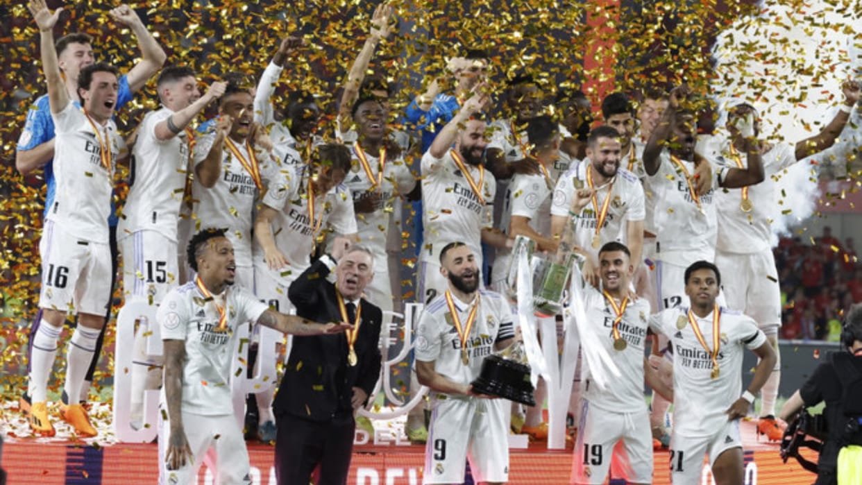 Real Madrid won the Copa del Rey title after nine years defeating osasuna Rodrygo scored two goals