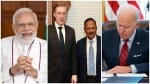 पीएम नरेंद्र मोदी, अमेरिकी एनएसए जेक सुलिवन, भारतीय एनएसए डोभाल और अमेरिकी राष्ट्रपति बाइडन।