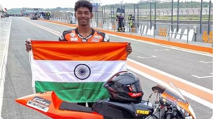 FIM World Championships: 18 साल के जेफ्री ने दर्द के बीच पूरी की रेस, अंतिम स्थान से की थी शुरुआत FIM World Championships: 18-year-old Geoffrey completed the race amidst pain, started from the last position