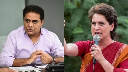 Priyanka Gandhi: 'कांग्रेस एक डूबता जहाज', प्रियंका गांधी के हैदराबाद दौरे पर केटीआर ने की माफी की मांग telangana brs minister ktr slam priyanka gandhi hyderabad rally demand apology called political tourist