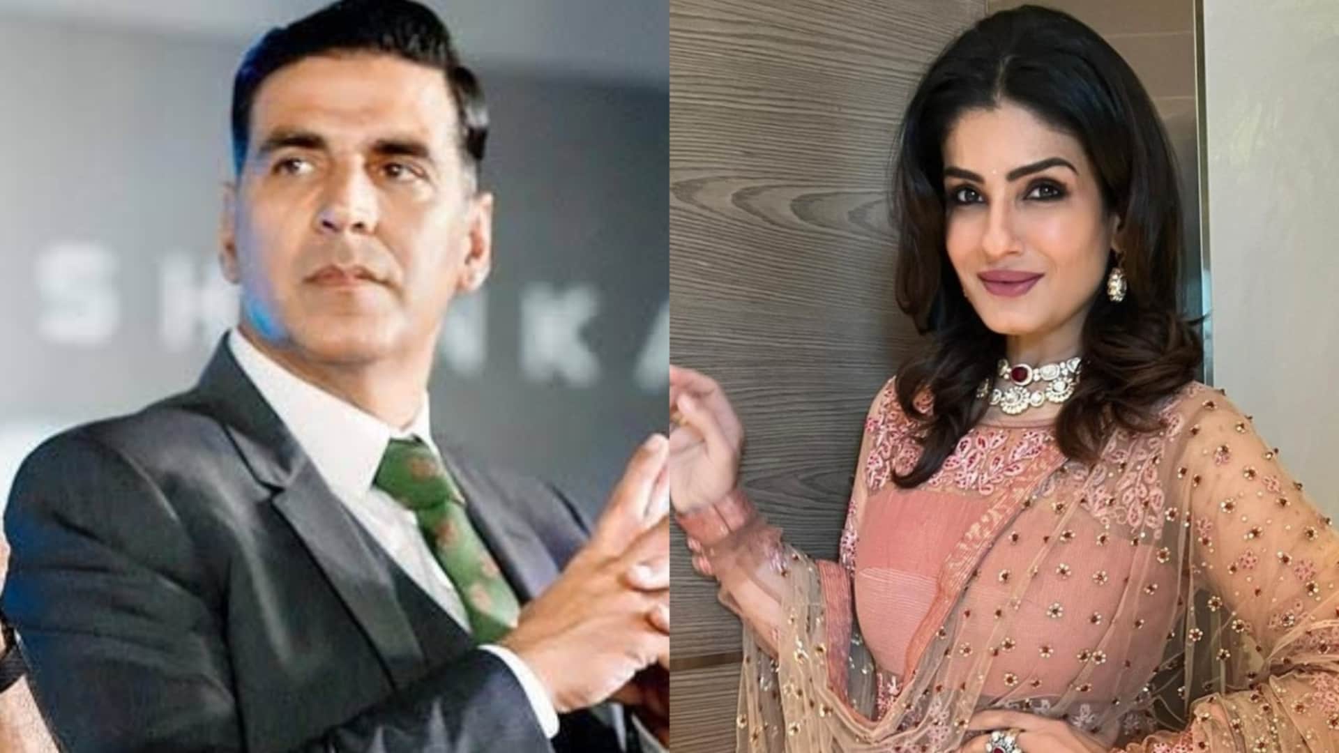 Raveen Tandon Akshay Kumar Video Viral On Social Media Of A Awards Functions Users Call Them Hottest Pair