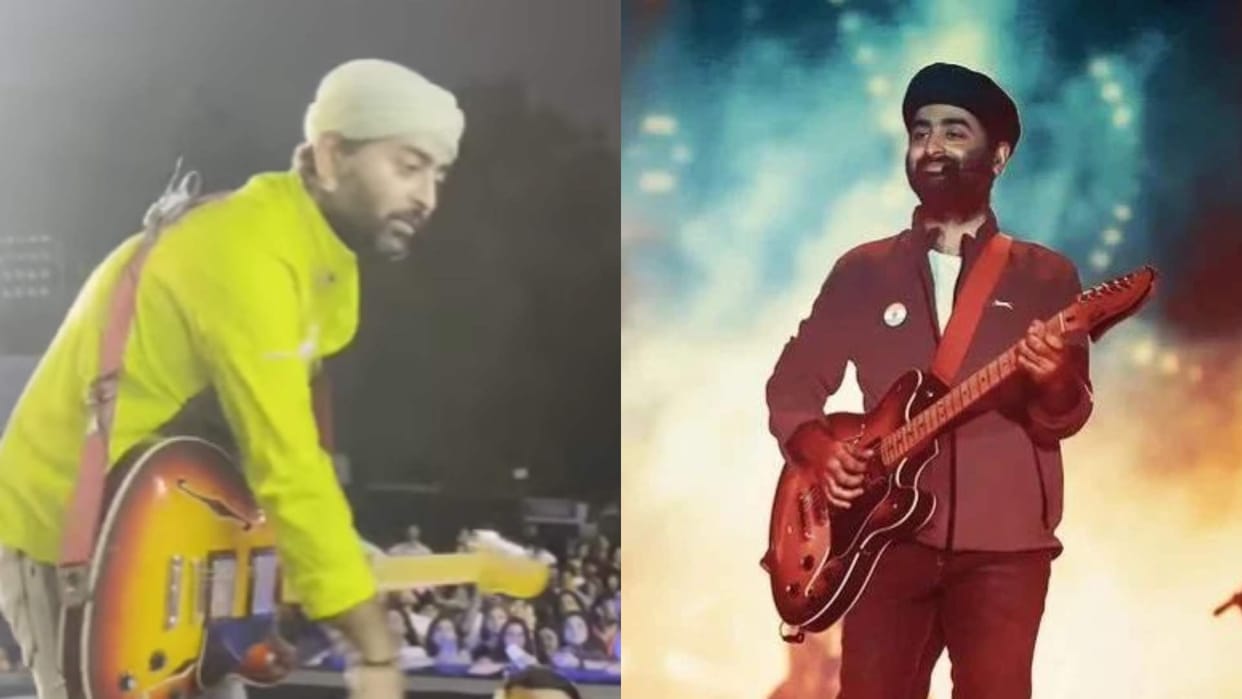Arijit Singh injured during a live concert by fan Video of singer reaction went viral