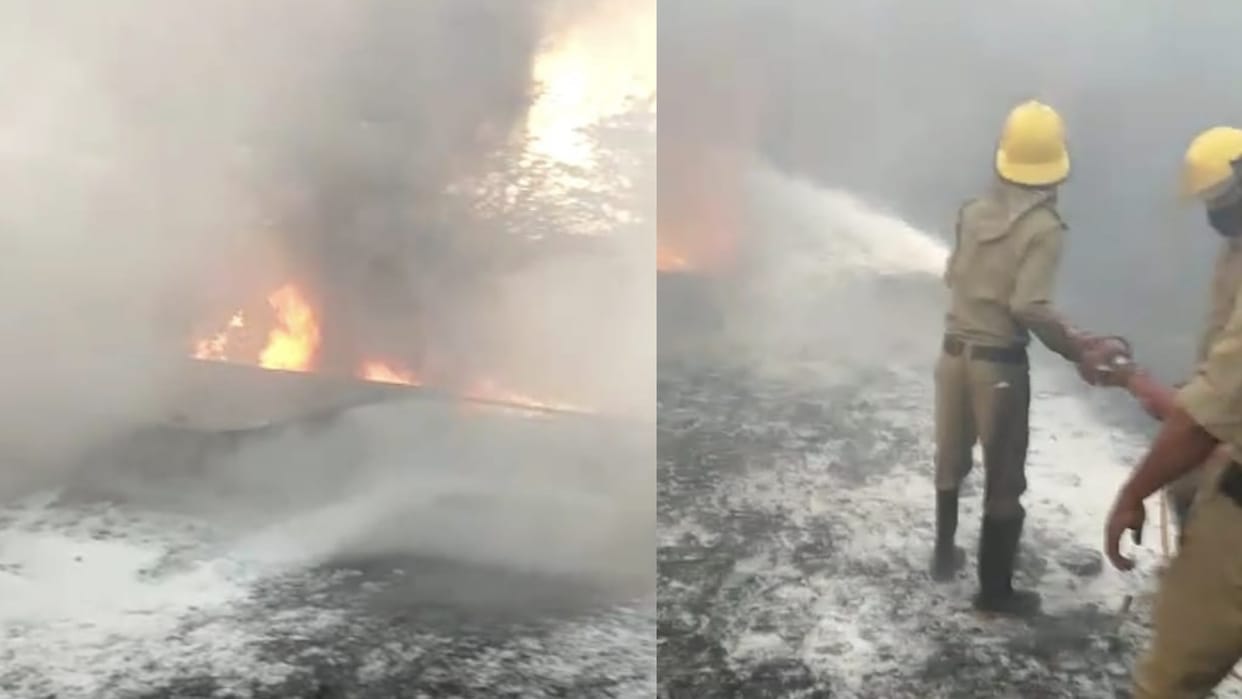 goods worth Rs 85 lakh gutted in fire in scrap factory in durg