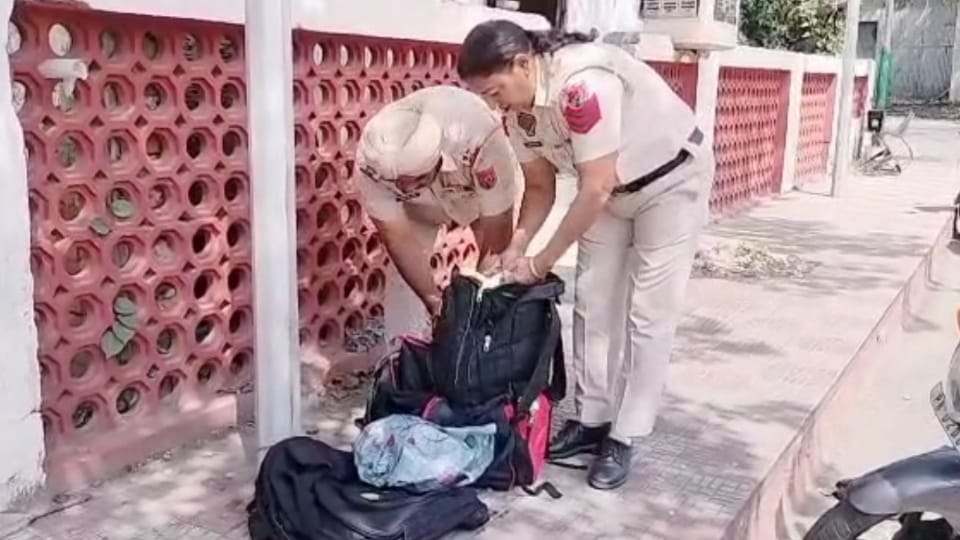 GRP found two unattended bags near Gol Bagh of Amritsar railway station