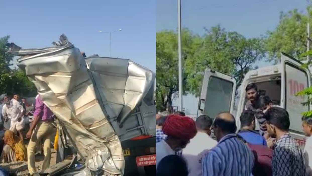 Rajasthan Pickup full of passengers rammed behind trailer in Sirohi three people died 12 people injured