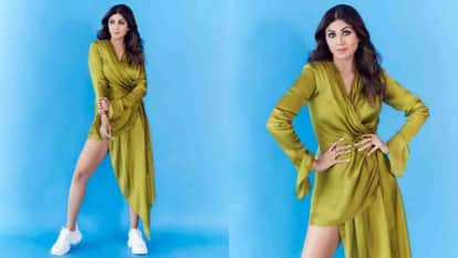 Shilpa Shetty Wear A Black And White Stripes Outfit for Award Function Users Call Her Zebra