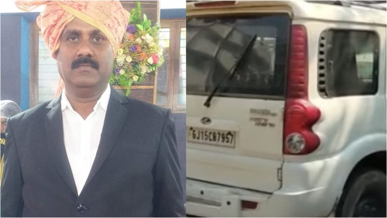 BJP functionary shailesh shot dead while waiting for wife in SUV Gujarat