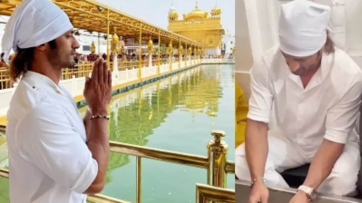 vidyut jammwal visits golden temple cleans utensils for seva befor release of IB 71 read here