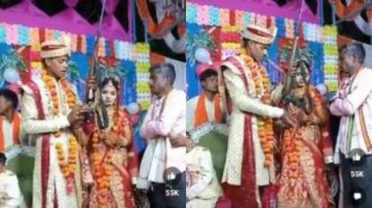 bride groom harsh firing with rifles during wedding ceremony in Budaun