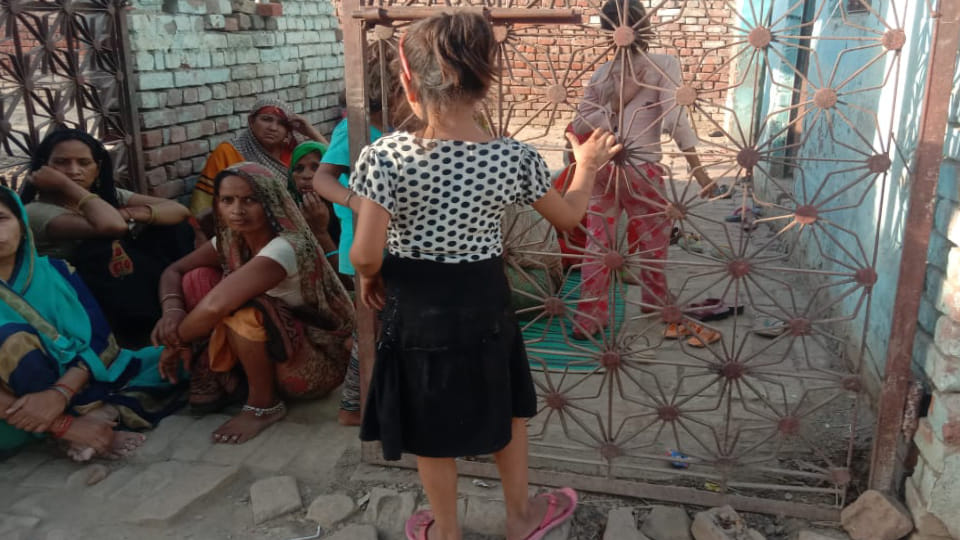 electric pole fell due to collision of tractor in agra child died by being buried in it