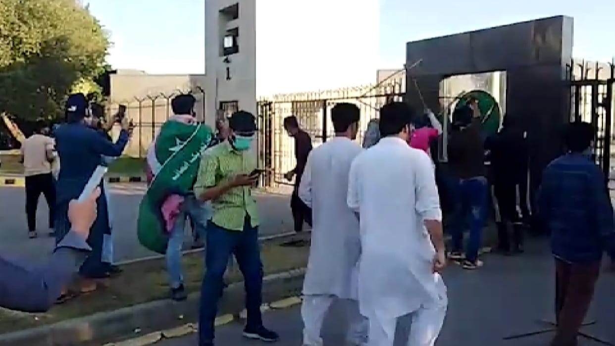 pti supporters barged into Corps Commanders House after Pakistans former Prime Minister Imran Khan arrest