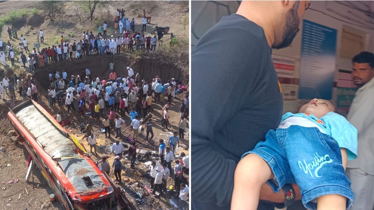 Khargone Bus Accident: Bus Fell From Bridge Many People Died, Rescue Operation Update