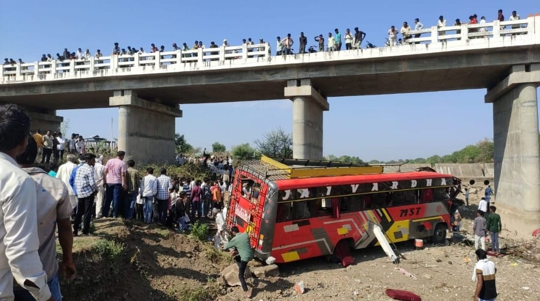 Indore Khargone Bus Accident News: Road Accident Bus Overturned in River Several People Died
