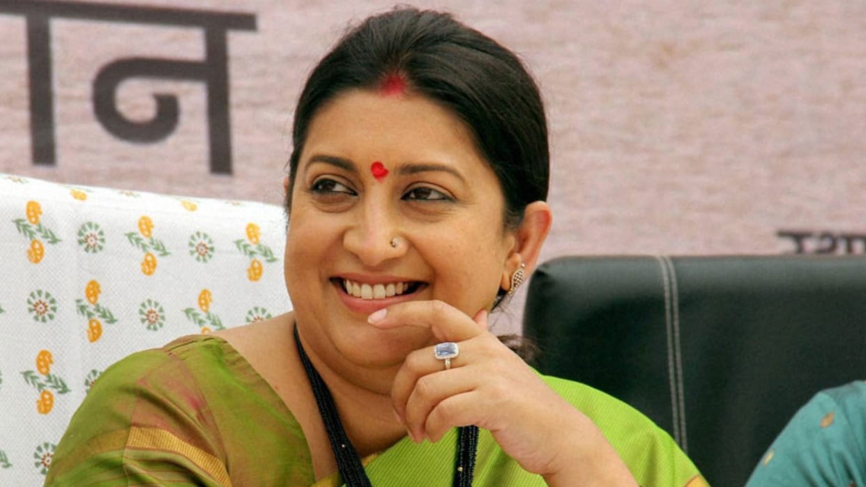 Smriti Irani shares a meme on instagram, users troll rahul gandhi by asking him to eat almonds everyday
