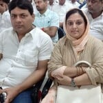 दरभंगा की मेयर अंजुम आरा पटना में जदयू के मिलन समारोह के दौरान।