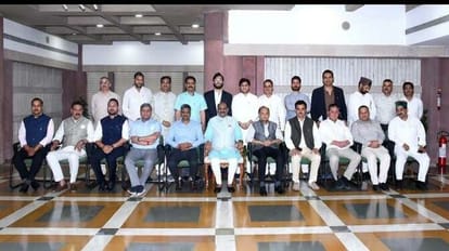 Om Birla met the MLAs of the Himachal Pradesh Legislative Assembly in the Parliament House complex