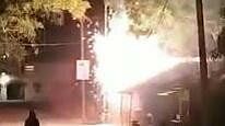 These are not firecrackers, it is the sound of short circuit: blast in dilapidated wires, Diwali-like atmosphe