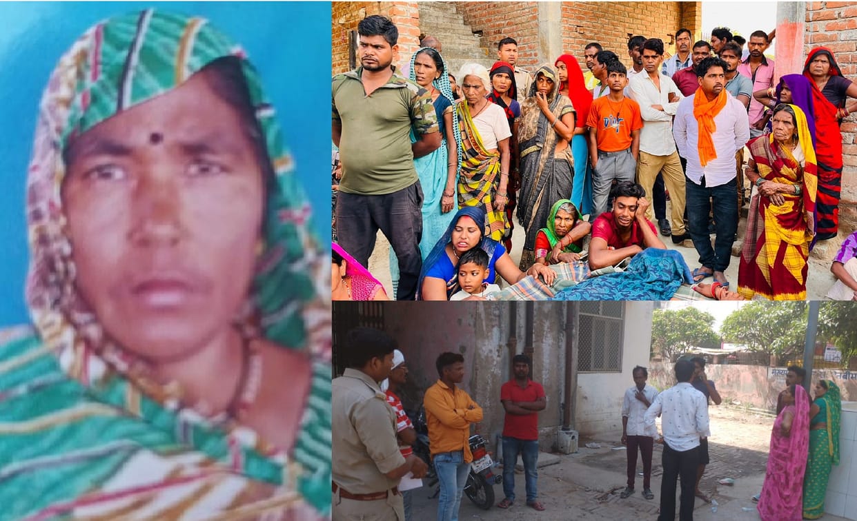 Husband brutality in Unnao, first he was beheaded with hammer and brick, then he was stabbed with a knife