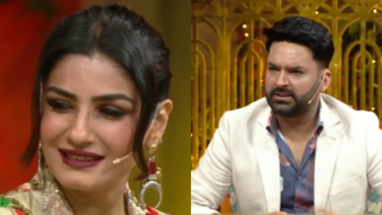 The Kapil Sharma Show Raveena Tandon talks why she had curly hair Andaz Apna Apna in Kapil show this weekend