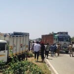 ट्रक के चपेट में आने से पिकअप चालक की मौत