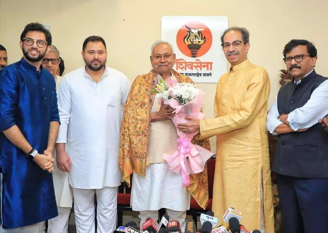 Nitish Kumar: Met Uddhav Thackeray in Mumbai, attacked BJP, opposition unity, Sharad Pawar, Bihar News