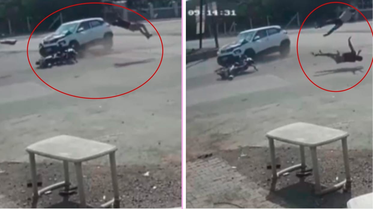 The car driver was in a hurry to go to the wedding, blew the bike in front, one died