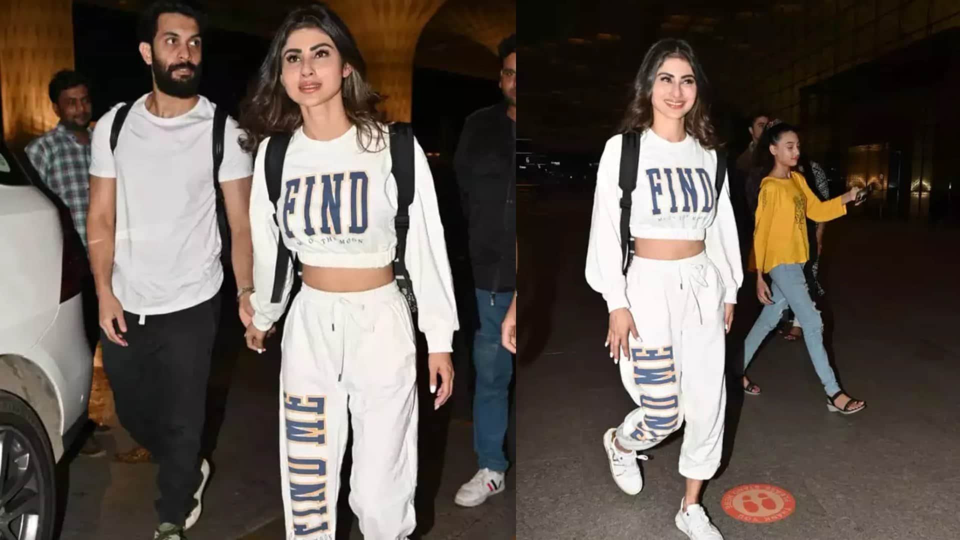 Fashion Expensive luxury bag of Mouni Roy at airport worth 3 lakh