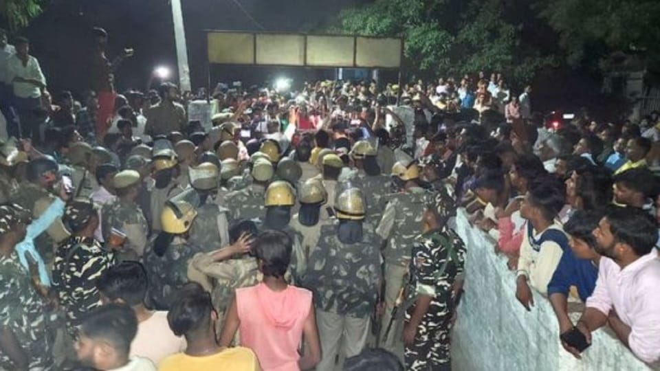 BJP supporters ballot boxes were not allowed to be lifted after voting in Badaun