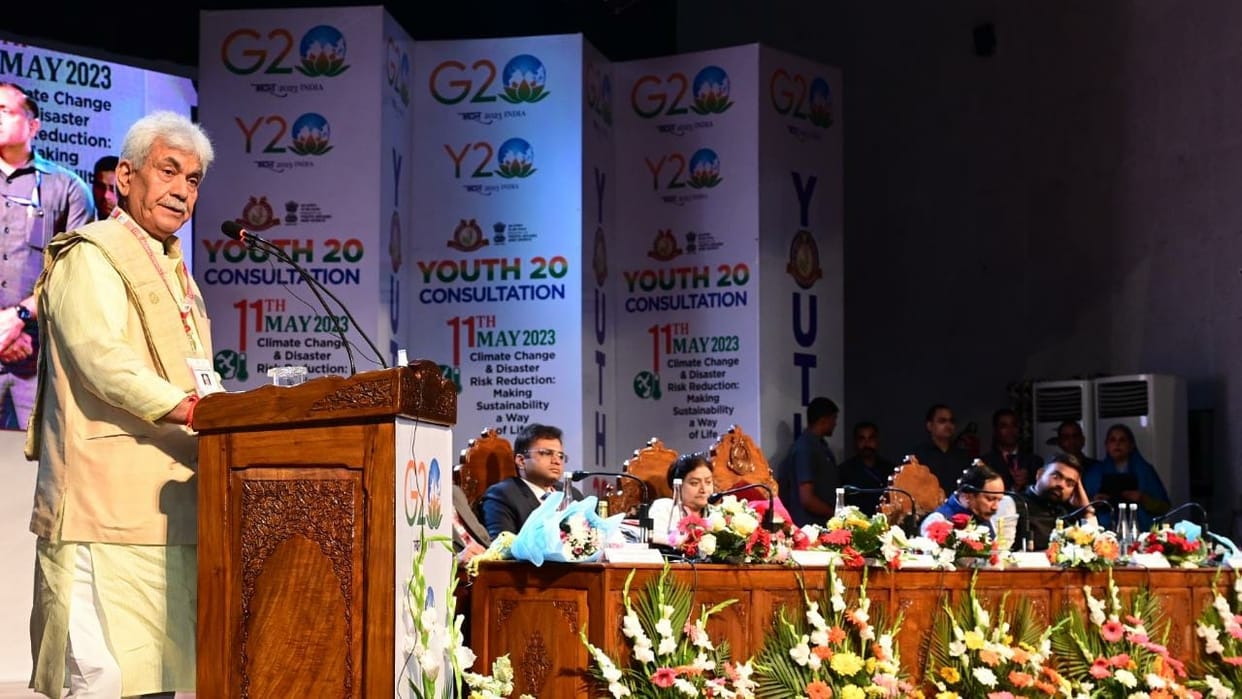 Y20 Consultation: lg manoj sinha said Youth will lead world in offering pragmatic solutions to climate and glo