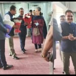 शिमला पहुंचीं सोनिया गांधी।