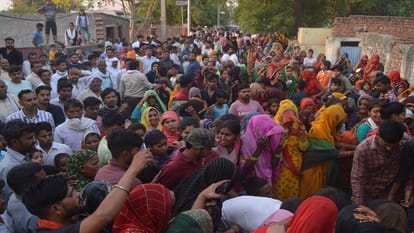 silence in village after Agra Car Accident Children Going To School Run Over By Car Three Dead