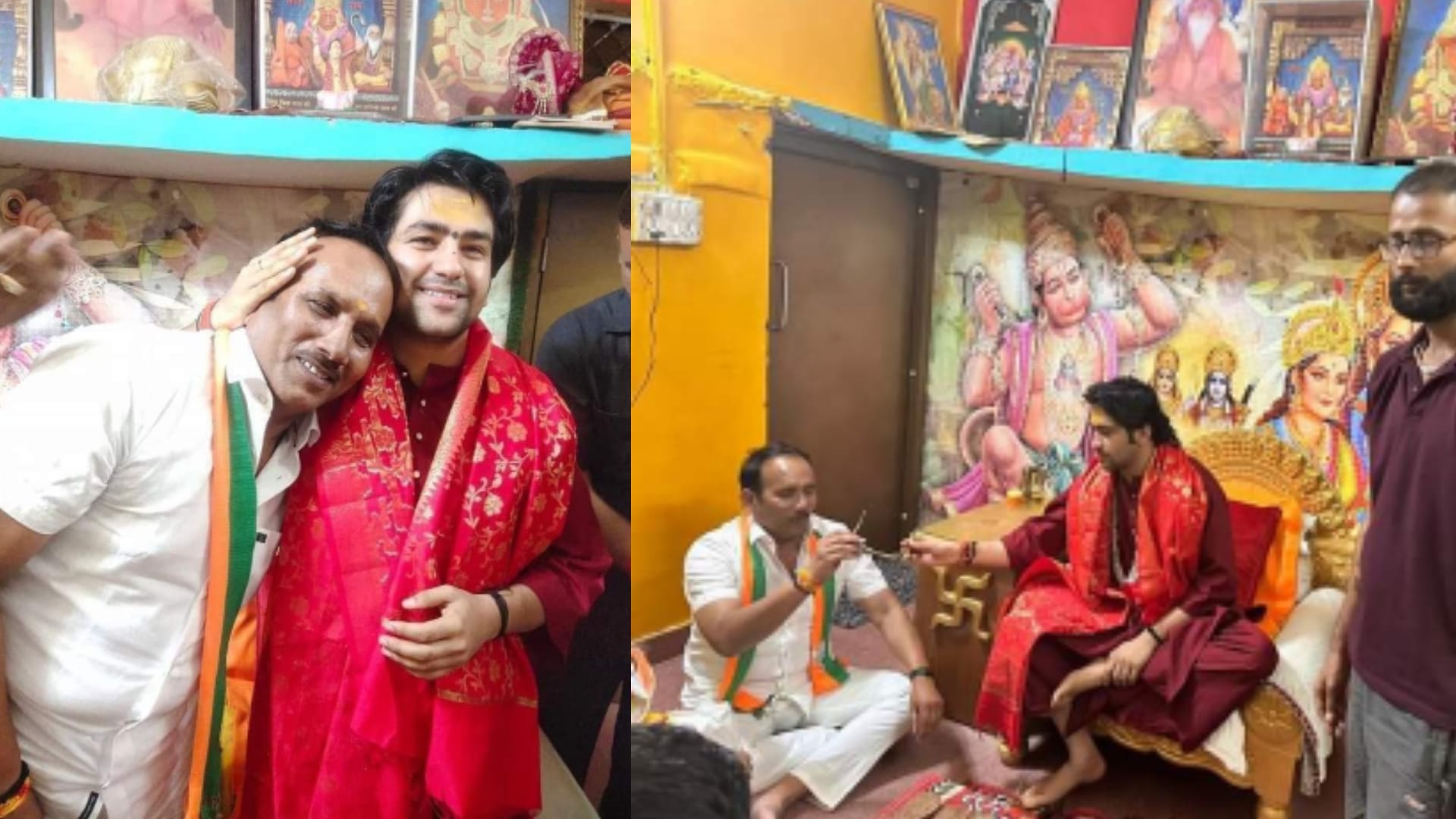 बागेश्वर धाम के कथावाचक से मिलने पहुंचे बीजेपी नेता