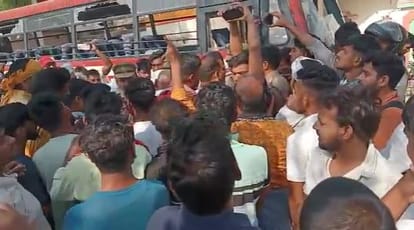 Varanasi: Moped rider dies after being hit by roadways bus, one injured, anger among people after the incident