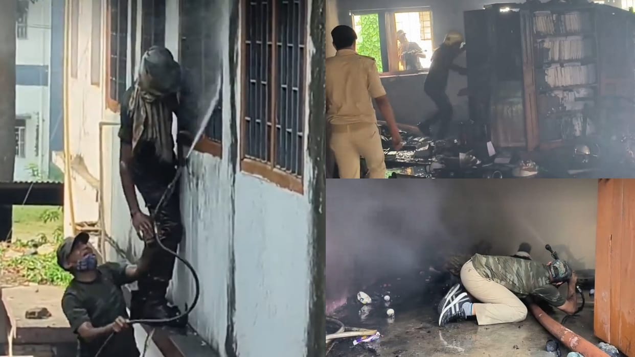 Fierce fire caused by short circuit in Khagaria court premises, estimated loss of 50 lakhs