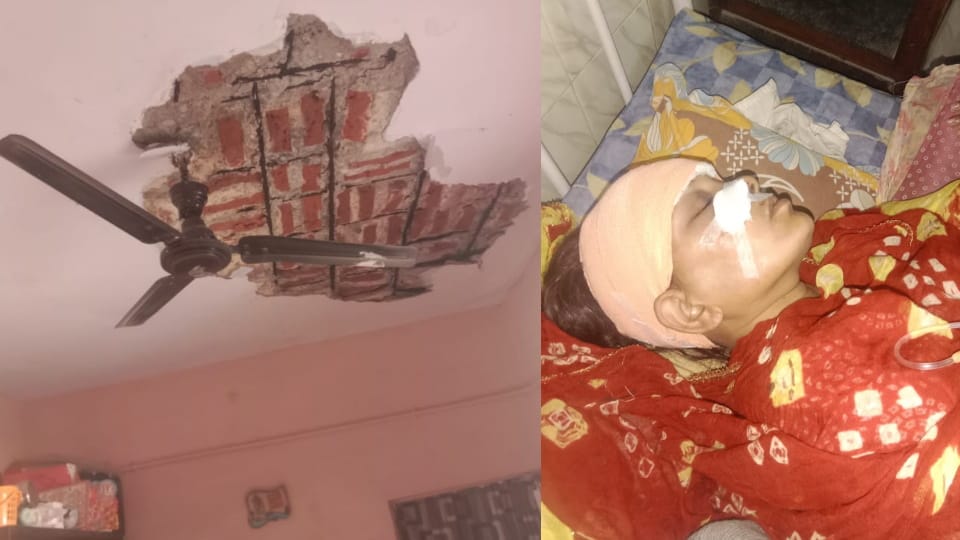 Five month old child died due to falling of roof lenter in Ambala