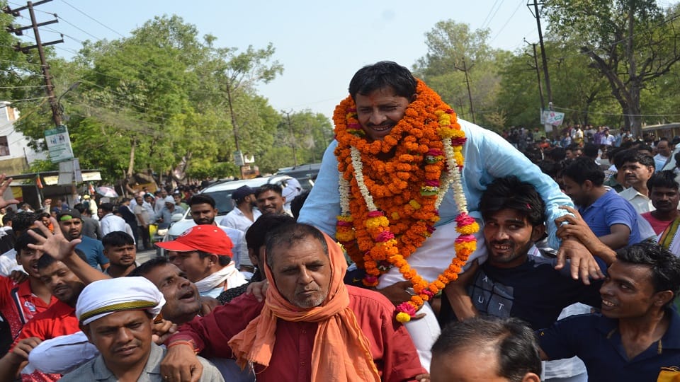 BJP on 3 SP on 2 BSP on 1 independents on 2 and AIMIM won 1 seat