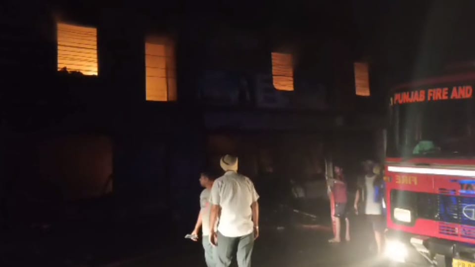 Fire Broke Out in Shop at Muktsar