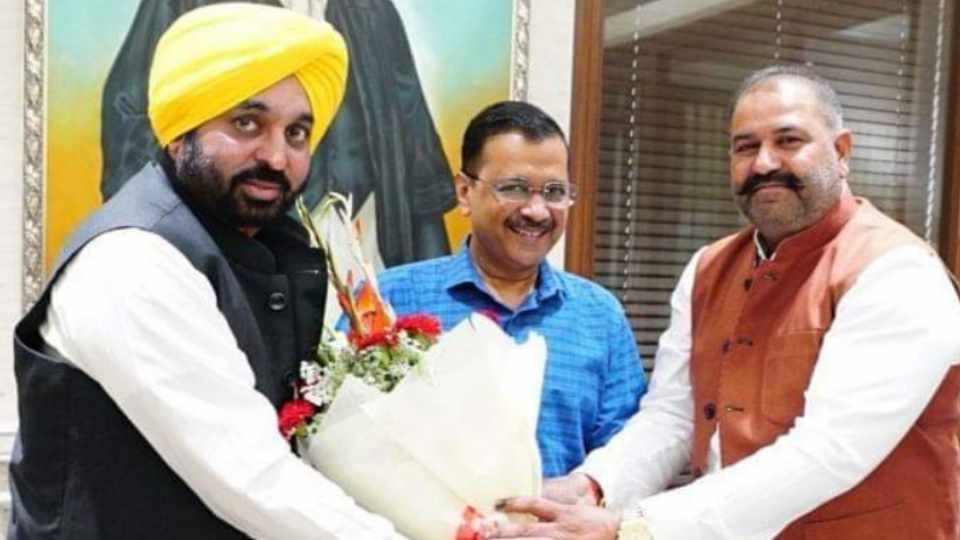 Sushil Rinku met Arvind Kejriwal and Bhagwant Mann in Delhi