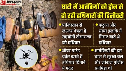 Jammu Kashmir: Pak terrorists sent weapons from drone to TRF, local operatives hid in their house