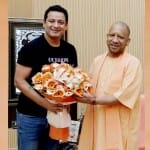 पीयूष चावला और मुख्यमंत्री योगी आदित्यनाथ।