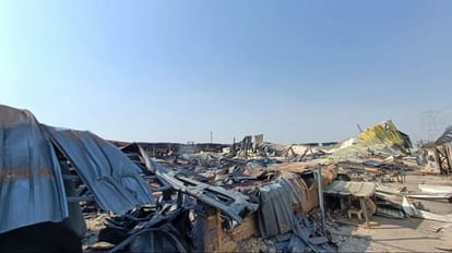 Explosion occurred due to cylinder blast in ashoka Foam factory in bareilly