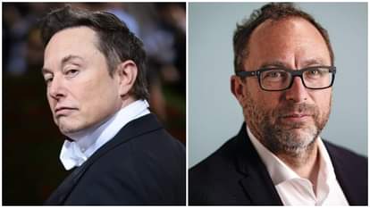ट्विटर के सीईओ एलन मस्क और विकिपीडिया के संस्थापक जिमी वेल्स।