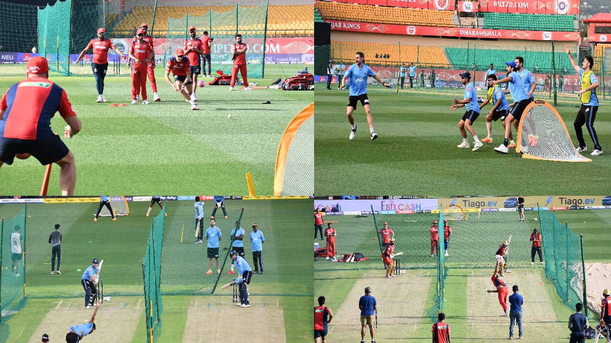 IPL 2023: HPCA Stadium Dharamshala Punjab Kings and Delhi team shed sweat, see photos