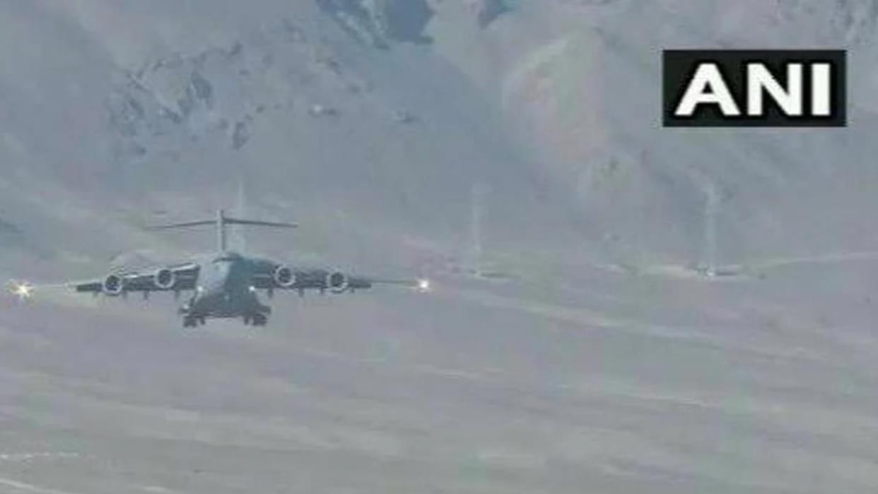 Air Force's C-17 Globemaster Stuck At Leh Runway, Flights Cancelled
