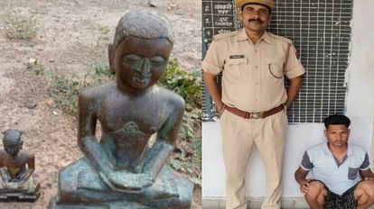 Jaipur Bharatpur police recovered two idols of Lord Mahavir stolen two years ago worth five crore rupees