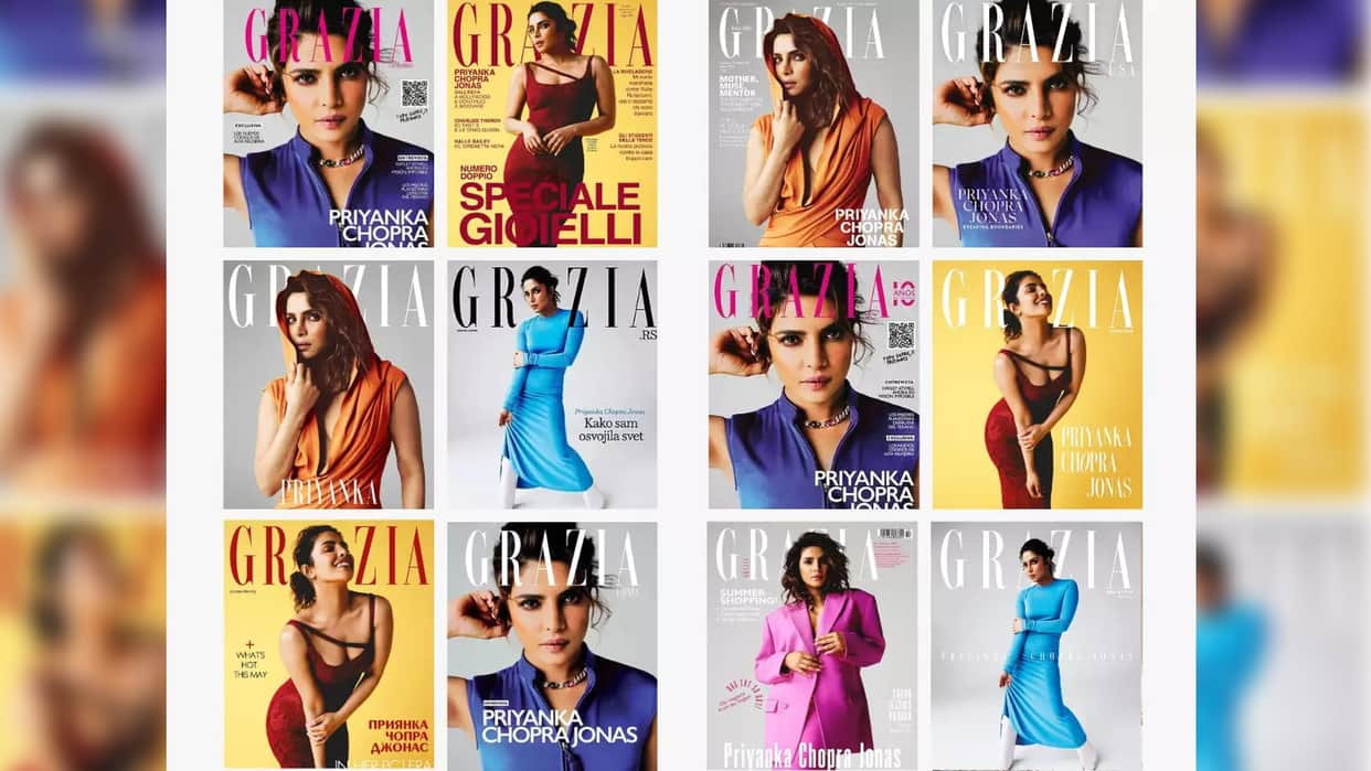 Priyanka Chopra Features on 12 international Editions Of Grazia Magzine cover