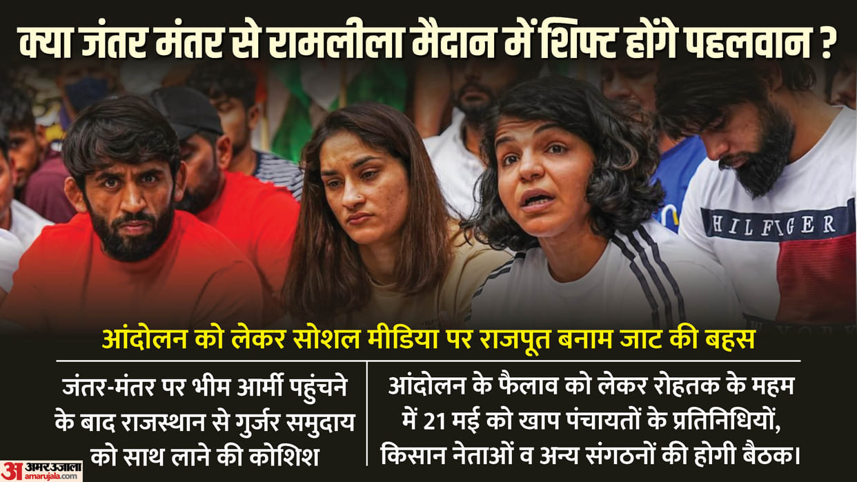 Wrestlers Protest: Efforts to save the movement from caste allegations, will wrestlers shift to Ramlila Maidan