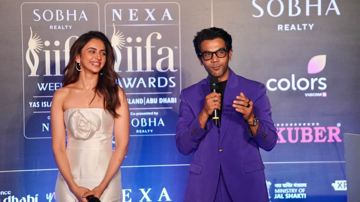 Big stars make distance from IIFA press conference Rajkummar Rao Rakul Preet Singh Dia Mirza appeared in Event