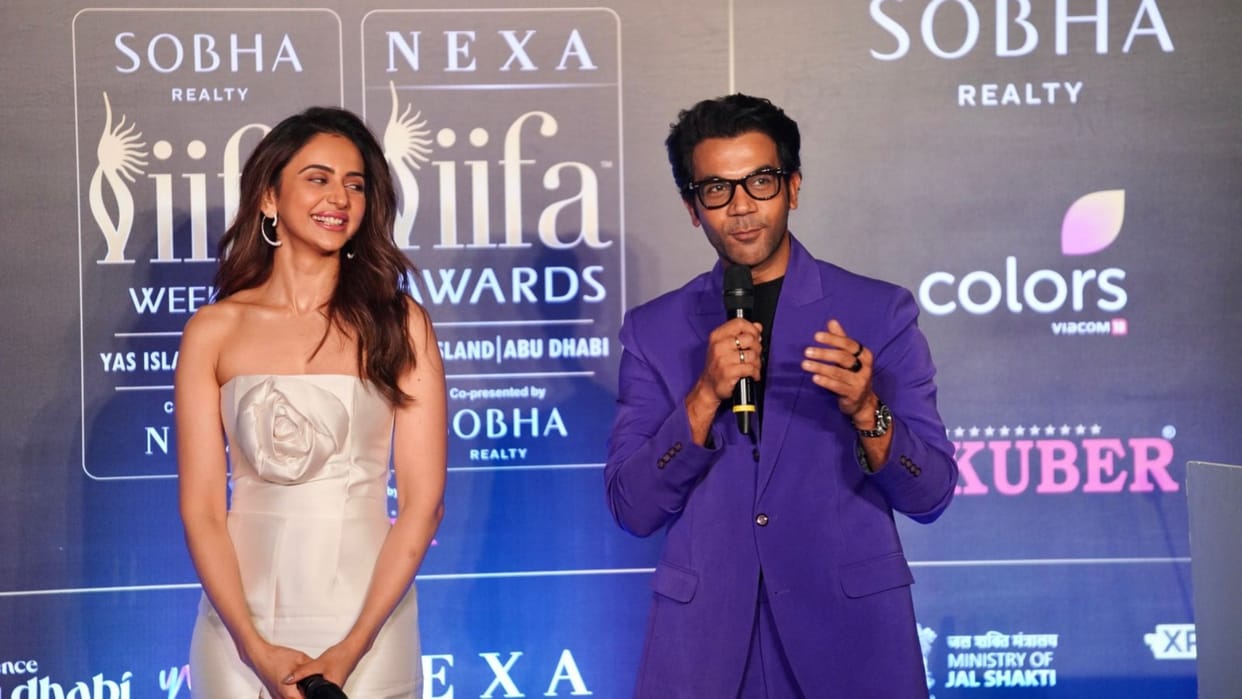 Big stars make distance from IIFA press conference Rajkummar Rao Rakul Preet Singh Dia Mirza appeared in Event
