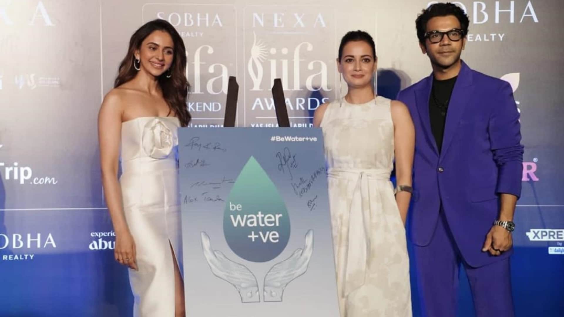 Big stars make distance from IIFA press conference Rajkummar Rao Rakul Preet Singh Dia Mirza appeared in Event